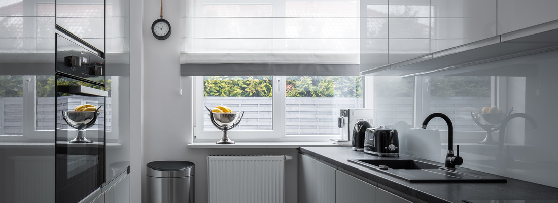 Roman blinds for the kitchen