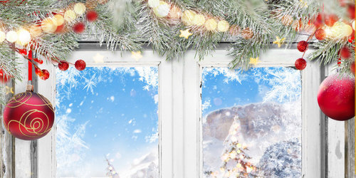 Okraski za okna za božič
