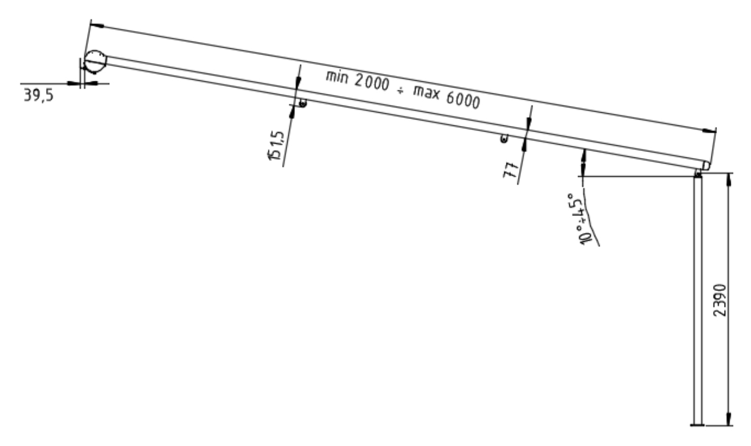 Pergola ZIIIP stenska večmodulna