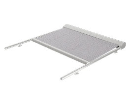 Srebrna vrtna tenda s platnenim zaslonom