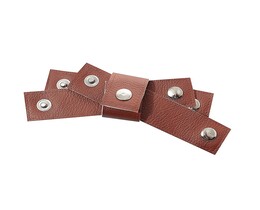 Zestaw obrączek na serwetki Eco Leather 4szt. rjava
