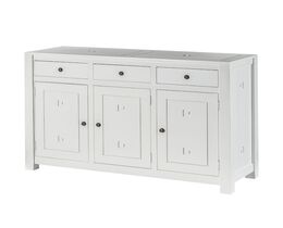 Predalnik Noa bela, 3 vrata + 3 predali 150x50x100cm