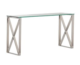 Konzolna mizica Senso srebrna 120x40x80cm