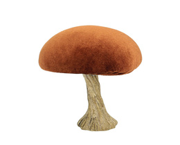 Dekoracja Žametna goba 10 cm oranžna