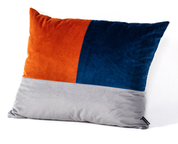 Poduszka Patchwork kwadratowa bakreno črnilo siva