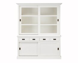 Vitrina Milton s 4 predali 144x53x226 cm