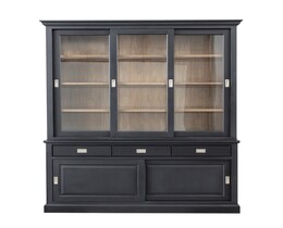 Vitrina Milton 190x47x226 cm črna