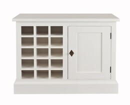 Vinska omarica Brighton 85 cm bela