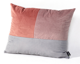 Poduszka Patchwork kwadratowa roza sivo lila