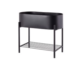 Stojalo za rastline Valery Duo 40x19x45cm črne barve