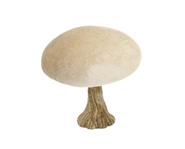 Dekoracja Velvet Mushroom 10 cm bež