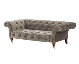 Dvosed Chesterfield Glamour Velvet Grey