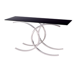 Konzolna mizica Chica Rose srebrna 120x40x78cm