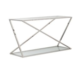 Konzolna mizica Vertigo srebrna 120x40x80cm