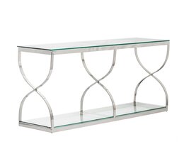 Konzolna mizica Dubai srebrna 140x40x80