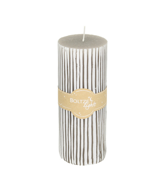 Świeca Renee 15cm light grey