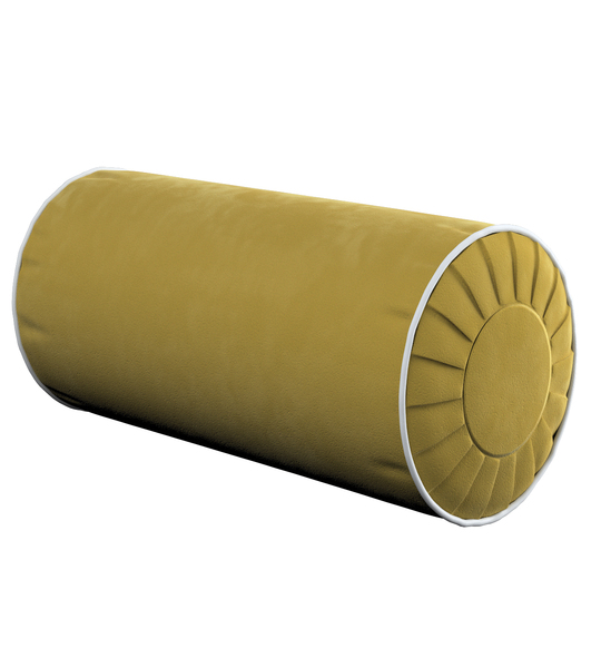 Bolster Cushion with Pleats and Piping