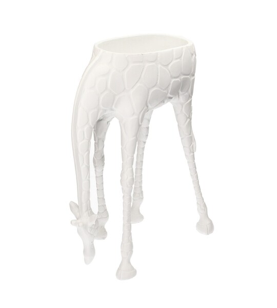 Cover pot for flower pot Giraffe white