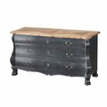 Chest of drawers Lawrence 160x50x85 old black & natural
